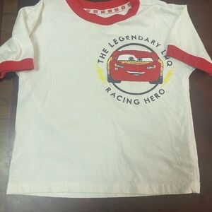 Disney White and Red Lightning McQueen T-Shirt/kids
